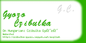 gyozo czibulka business card